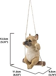 Hi-Line Gift French Bulldog On Swing Statue, 5.31-in slide 2 of 6
