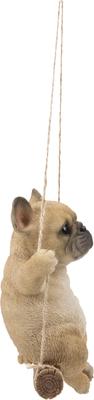 Show full view: Hi-Line Gift French Bulldog On Swing Statue, 5.31-in slide 3 of 6