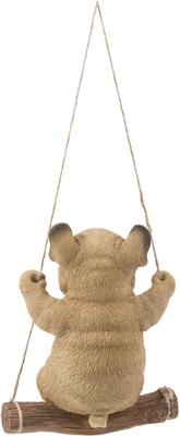 Show full view: Hi-Line Gift French Bulldog On Swing Statue, 5.31-in slide 4 of 6