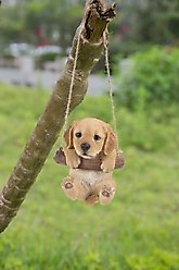 Hi-Line Gift Hanging Golden Retriever Puppy Statue, 5.5-in