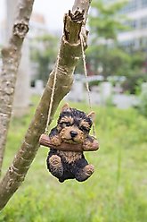 Hi-Line Gift Hanging Yorkshire Terrier Puppy Statue, 5.67-in