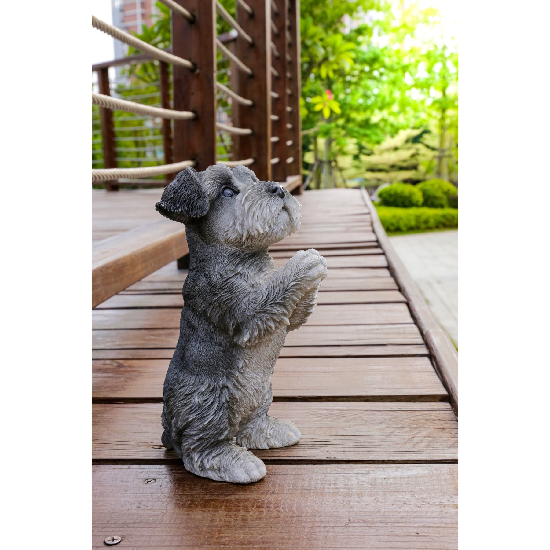 Hi-Line Gift Schnauzer Puppy Praying Statue, 8.35-in