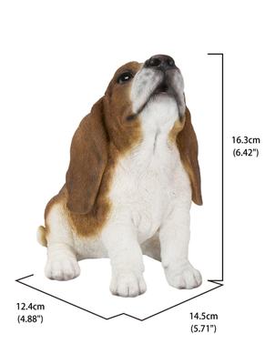 Show full view: Hi-Line Gift Basset Hound Puppy Howling Statue, 6.42-in slide 6 of 8