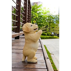 Hi-Line Gift Yellow Labrador Puppy Praying Statue, 8.43-in