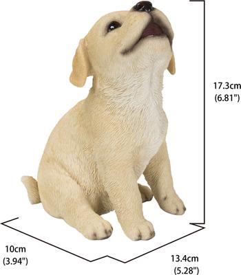 Show full view: Hi-Line Gift Yellow Labrador Puppy Howling Statue, 6.81-in slide 6 of 8