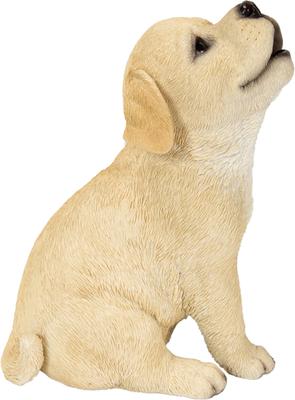 Show full view: Hi-Line Gift Yellow Labrador Puppy Howling Statue, 6.81-in slide 4 of 8