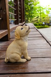 Hi-Line Gift Yellow Labrador Puppy Howling Statue, 6.81-in slide 1 of 6