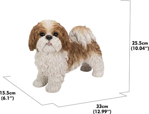 Show full view: Hi-Line Gift Standing Shih Tzu Statue, Brown & White, 10.04-in slide 8 of 9