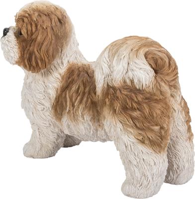 Show full view: Hi-Line Gift Standing Shih Tzu Statue, Brown & White, 10.04-in slide 3 of 9