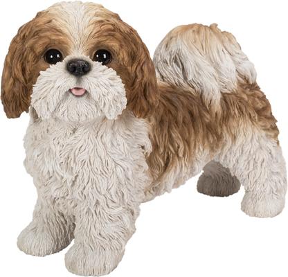 Show full view: Hi-Line Gift Standing Shih Tzu Statue, Brown & White, 10.04-in slide 2 of 9