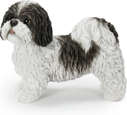 Show full view: Hi-Line Gift Standing Shih Tzu Statue, Black & White, 10.63-in slide 3 of 7