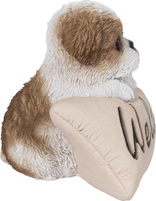Show full view: Hi-Line Gift Shih Tzu Statue with Welcome Sign, 4.92-in slide 5 of 6