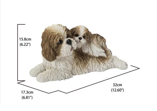 Show full view: Hi-Line Gift Mother & Baby Shih Tzu Statue, 6.22-in slide 7 of 8