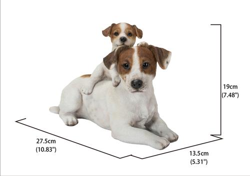 Show full view: Hi-Line Gift Mother & Baby Jack Russell Statue, 7.48-in slide 7 of 8