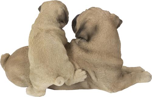 Show full view: Hi-Line Gift Mother & Baby Pugs Statue, 6.1-in slide 4 of 8