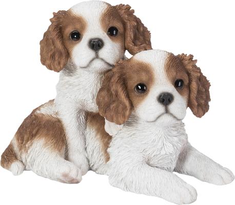 Show full view: Hi-Line Gift King Charles Puppies Sitting Statue, 5.91-in slide 2 of 8