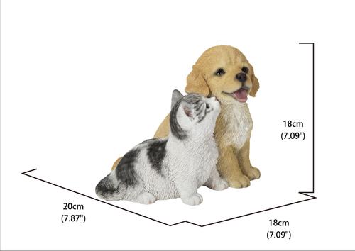 Show full view: Hi-Line Gift Golden Retriever & Kitten Statue, 7.09-in slide 7 of 8