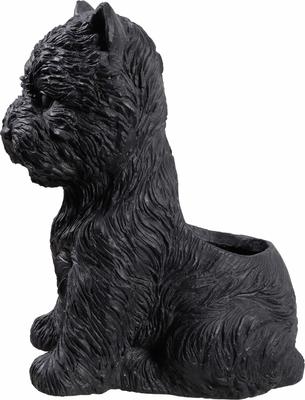 Show full view: Hi-Line Gift White Terrier Flower Planter, Gray, 13.8-in slide 6 of 9