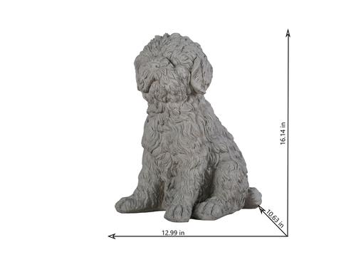 Show full view: Hi-Line Gift Curled Sitting Dog Memorial Statue, 16.14-in slide 6 of 7