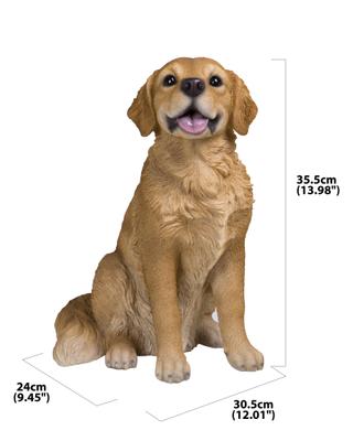 Show full view: Hi-Line Gift Sitting Golden Retriever Statue, 14-in slide 6 of 6