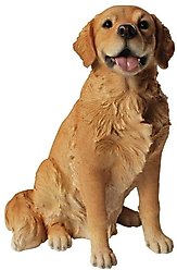 Hi-Line Gift Sitting Golden Retriever Statue, 21-in