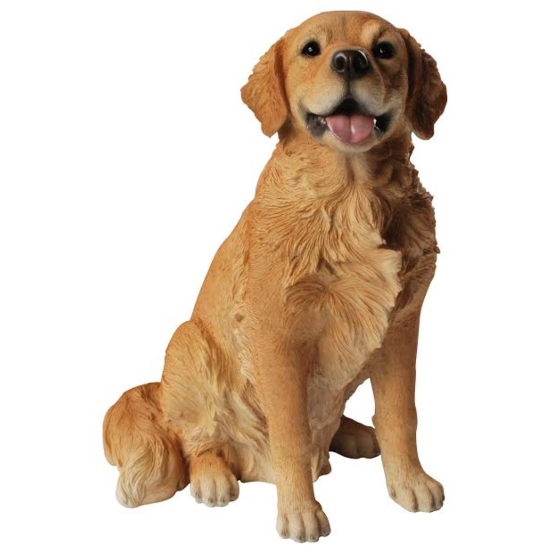 Hi-Line Gift Sitting Golden Retriever Statue, 21-in