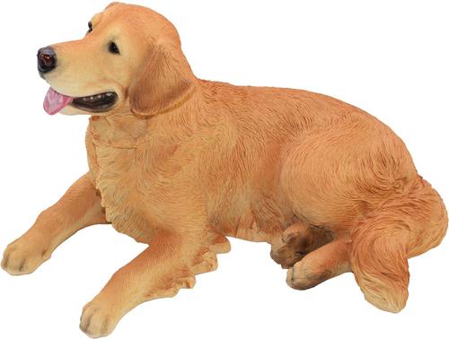 Show full view: Hi-Line Gift Golden Retriever Lying Down Statue, 14-in slide 4 of 5