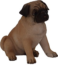 Hi-Line Gift Sitting Pug Statue, 11-in