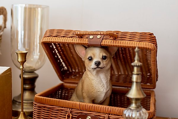 Show full view: Hi-Line Gift Sitting Chihuahua Statue, 9.5-in slide 1 of 7