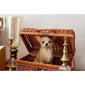 Hi-Line Gift Sitting Chihuahua Statue, 9.5-in