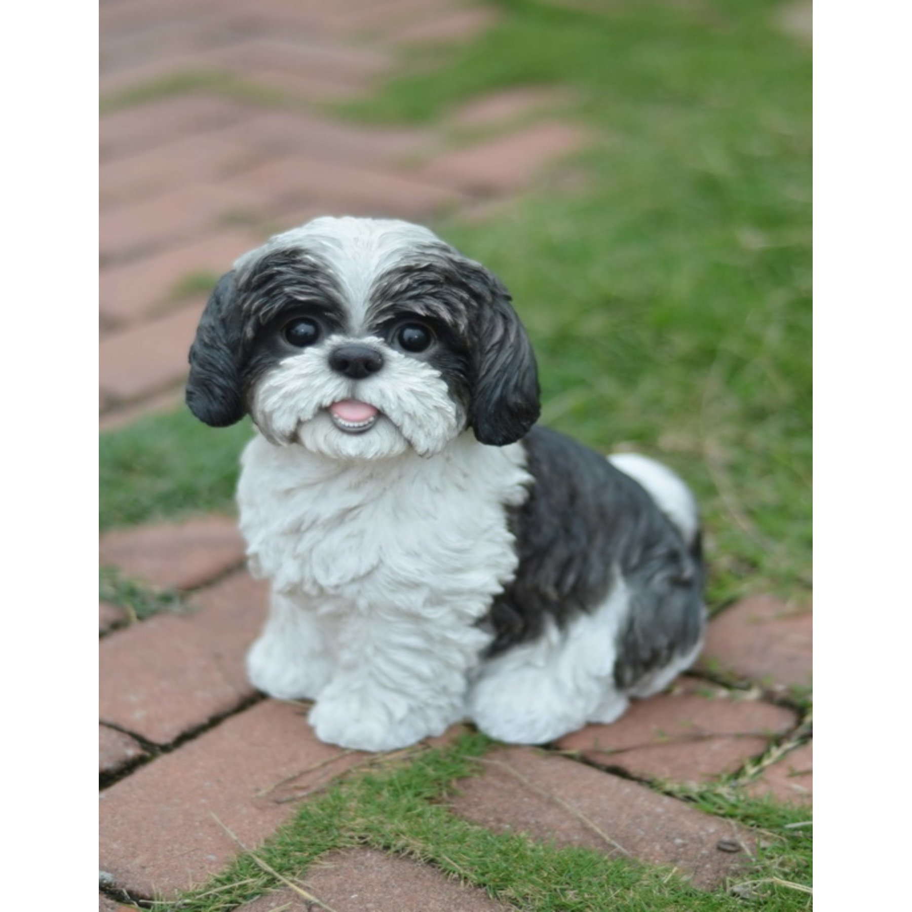 Hi-Line Gift Sitting Shih Tzu Statue, 10.5-in