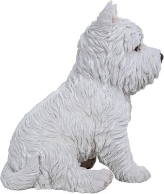Show full view: Hi-Line Gift Sitting White Terrier Statue, 12-in slide 4 of 5