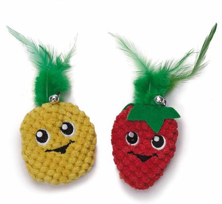 Show full view: Cat is Good Strawberry & Pineapple Cat Toy, 2 count slide 2 of 2