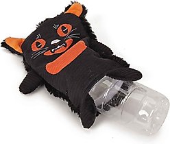 Zanies Spooky Cat Bottle Cruncher Squeaky Dog Chew Toy slide 2 of 2