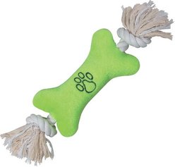 Zanies Tiny Tugger Dog Toy, Green, 7-in