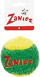 Zanies Shaggy Squeaker Dog Chew Toy, Green-Yellow slide 2 of 3