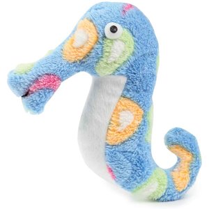 Zanies Sea Charmer Sea Horse Squeaky Dog Chew Toy, Blue