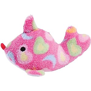 Zanies Sea Charmer Fish Squeaky Dog Chew Toy, Pink