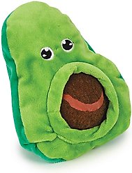Zanies Perky Produce Avocado Squeaky Dog Chew Toy, Green, Mini