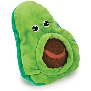 Zanies Perky Produce Avocado Squeaky Dog Chew Toy, Green, Mini