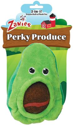 Show full view: Zanies Perky Produce Avocado Squeaky Dog Chew Toy, Green, Mini slide 2 of 3