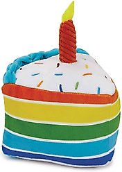 Zanies Rainbow Birthday Cake Squeaky Dog Chew Toy slide 2 of 2