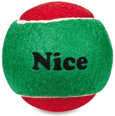 Show full view: Zanies Naughty or Nice Tennis Ball Dog Toy, 6 count slide 2 of 4