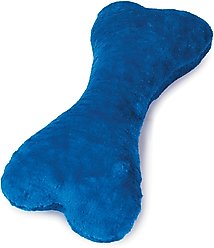 Zanies Mega Color Plush Bone Squeaky Dog Chew Toy, Blue, 16.5-in slide 2 of 2