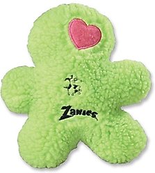 Zanies Embroidered Berber Boy Squeaky Dog Chew Toy, 8.5-in, Green