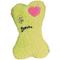 Show in main carousel: Zanies Embroidered Berber Bone Squeaky Dog Chew Toy, 8-in, Green slide 1 of 1