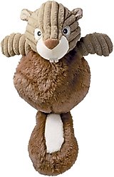 Zanies Country Crew Squirrel Squeaky Dog Chew Toy, 4 count