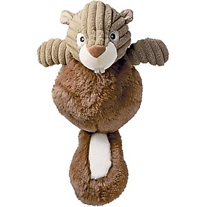 Zanies Country Crew Squirrel Squeaky Dog Chew Toy, 4 count