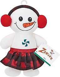 Zanies Buffalo Check Snow Girl Squeaky Dog Chew Toy