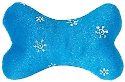 Zanies Blizzard Bone Squeaky Dog Chew Toy, 7.25-in, Blue